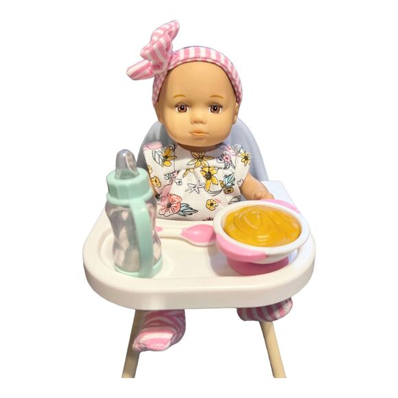 NEW American Girl Little Bitty Baby DOLL + HIGHCHAIR Diaper Clothes & Care Set - Picture 11 of 15